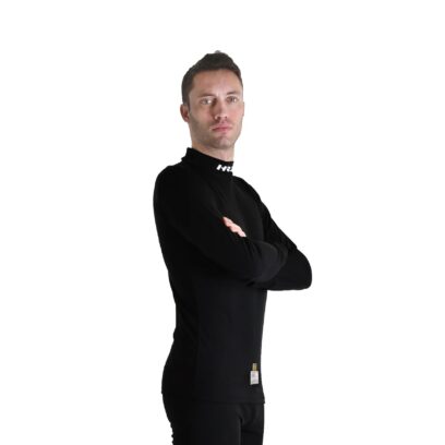 A model wearing HRX's 'Racer' Nomex Undergarment Top in Black - Fireproof Race Suits Australia